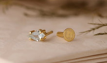 Piercing KITE Krapfenfassung  3X5 mm BLAUTOPAS Silber