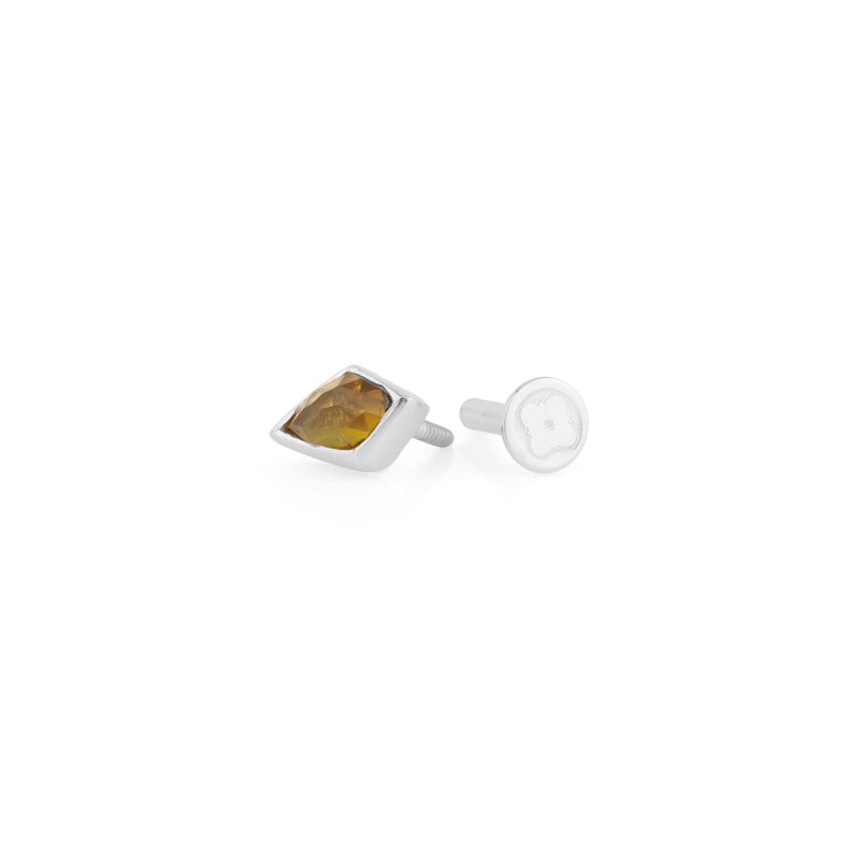 Piercing KITE  3X5 mm grünem TURMALIN  Drachenform