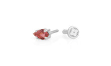 Piercing KITE Krapfenfassung  3X5 mm ROSATURMALIN