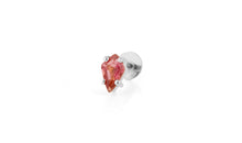Piercing KITE Krapfenfassung  3X5 mm ROSATURMALIN