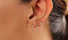 Piercing KITE  3X5 mm LABRADORIT Drachenform Silber