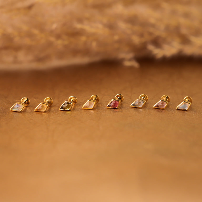 Piercing KITE  3X5 mm LABRADORIT Drachenform