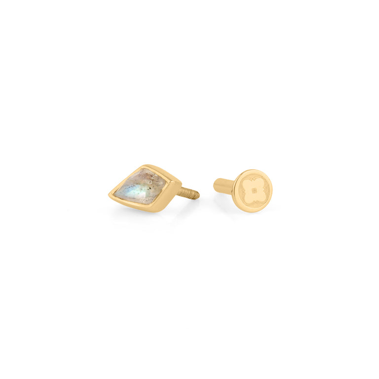 Piercing KITE  3X5 mm LABRADORIT Drachenform