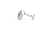 Piercing KITE  3X5 mm LABRADORIT Drachenform Silber