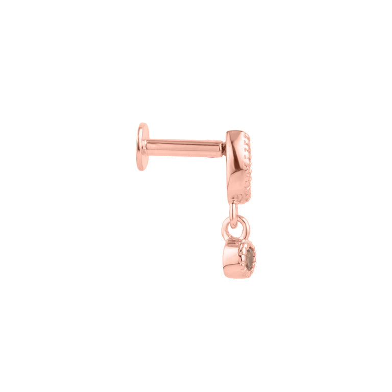 Piercing LIANNE Turmalin hellrosa Silber