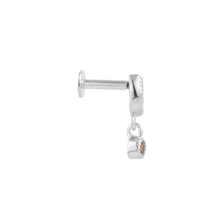 Piercing LIANNE Turmalin hellrosa Silber