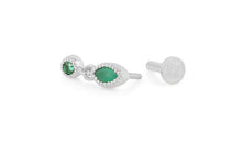 Piercing LIANNE Smaragd Silber