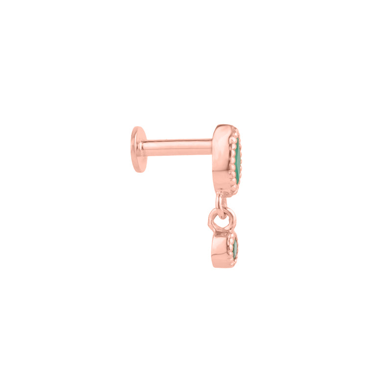 Piercing LIANNE Smaragd Silber