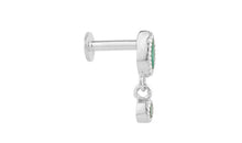 Piercing LIANNE Smaragd Silber