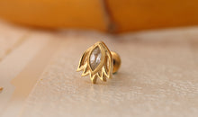 Piercing LOTUSBLUME Turmalin hellgrün