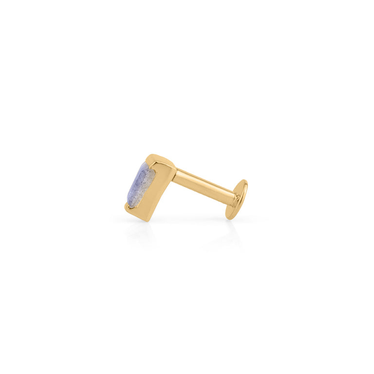 Piercing MINI KARO mit Labradorit Gold