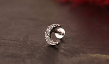 Piercing MOND mit Topas Silber