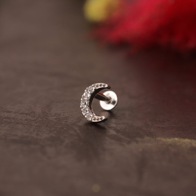 Piercing MOND mit Topas Silber