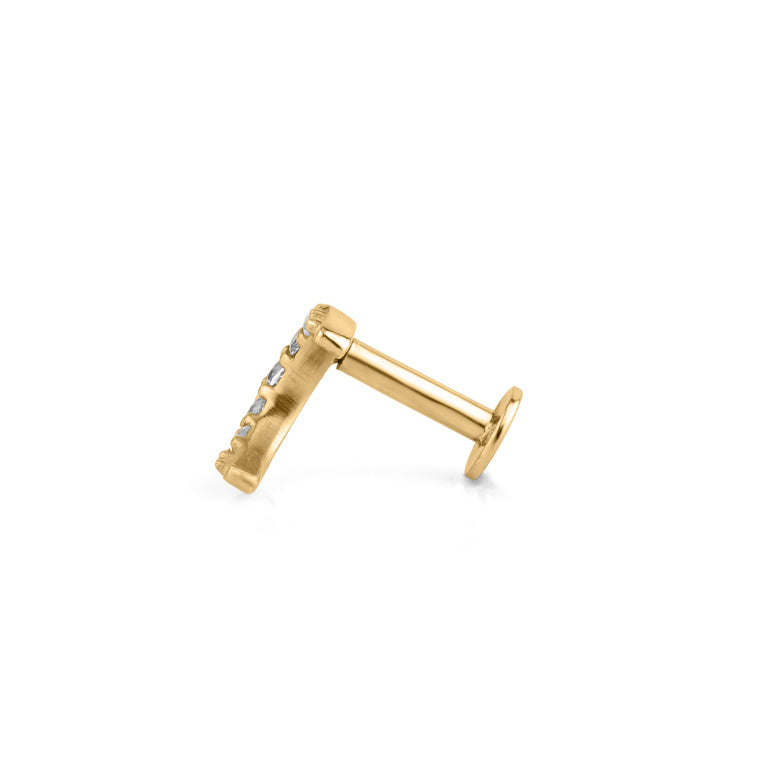 Piercing MOND mit Topas Silber