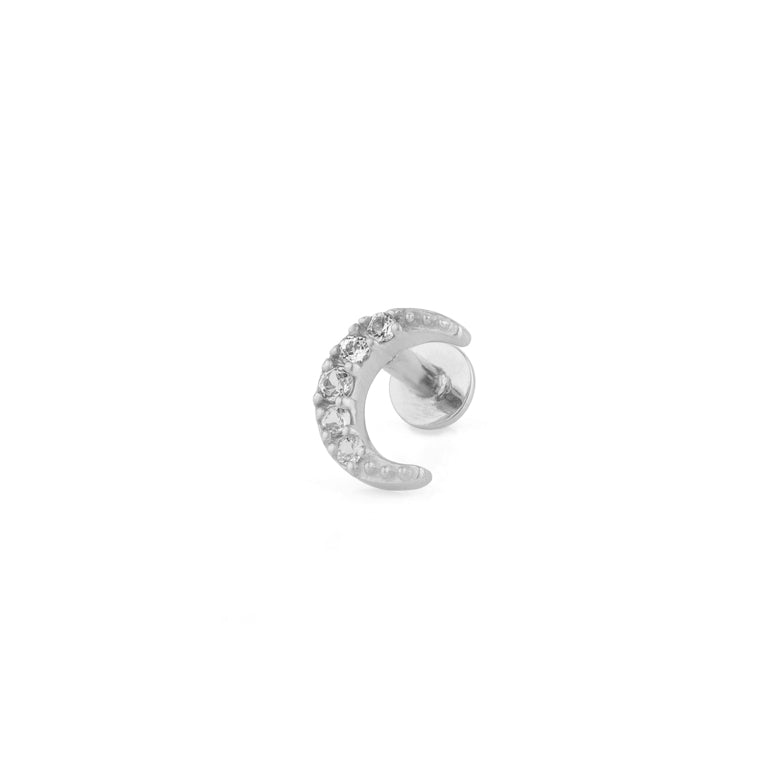 Piercing MOND mit Topas Silber