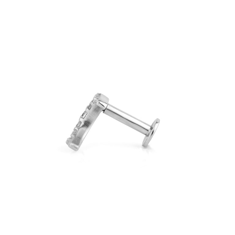 Piercing MOND mit Topas Silber