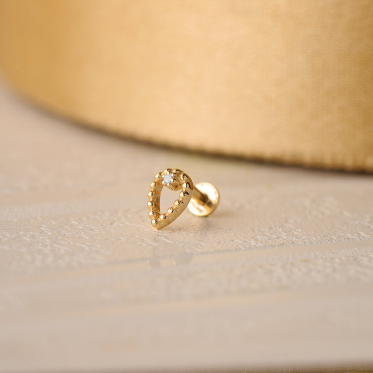 Piercing NEREID mit Diamant Silber