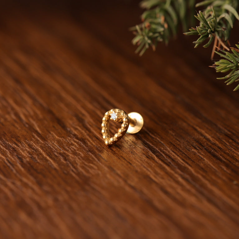 Piercing NEREID mit Diamant Silber