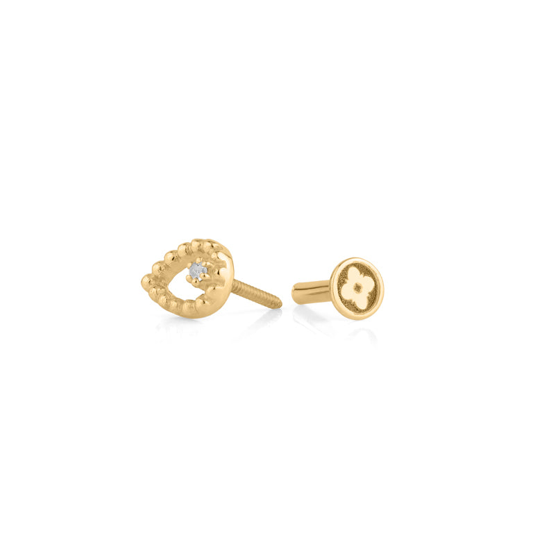 Piercing NEREID mit Diamant Silber