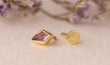 Piercing KITE  3X5 mm Amethyst Drachenform Silber