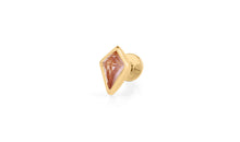 Piercing KITE  3X5 mm Amethyst Drachenform Silber