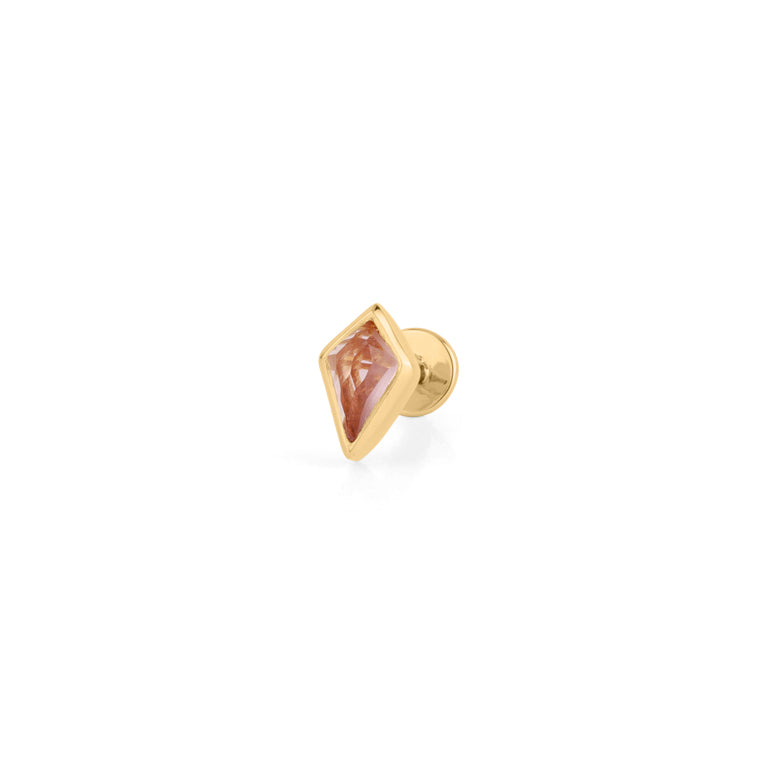 Piercing KITE  3X5 mm Amethyst Drachenform Silber