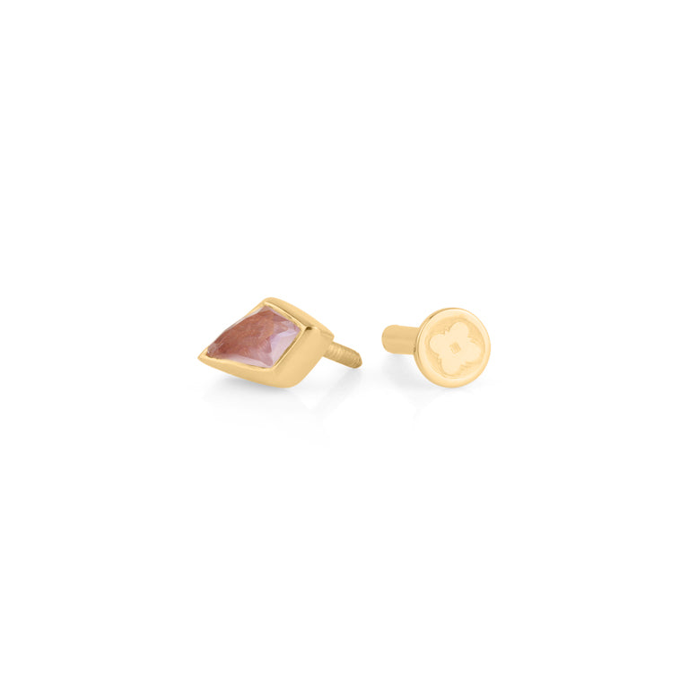 Piercing KITE  3X5 mm Amethyst Drachenform Silber