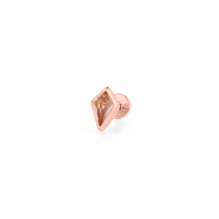 Piercing KITE  3X5 mm Amethyst Drachenform Silber