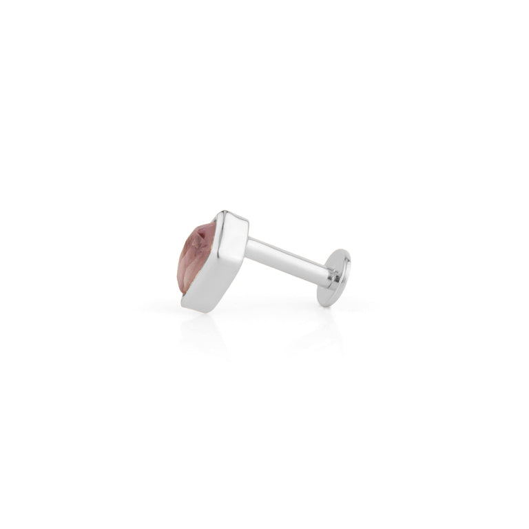 Piercing KITE  3X5 mm Amethyst Drachenform Silber