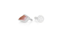 Piercing KITE  3X5 mm Amethyst Drachenform Silber