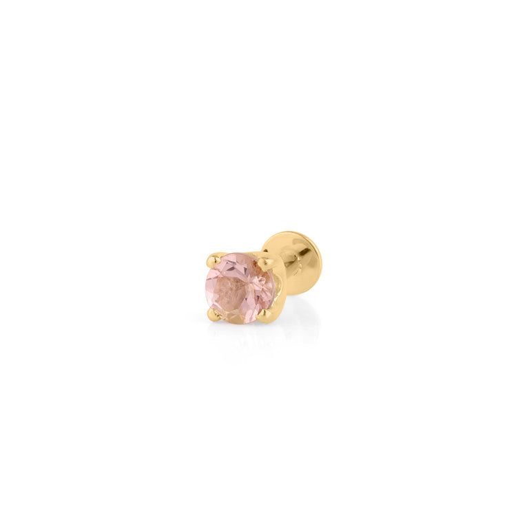 Piercing DIANA 3mm Rosaturmalin Silber