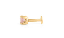 Piercing DIANA 3mm Rosaturmalin Silber