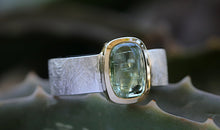 Ring ELTON 6 mm Bicolor Silber Turmalin grün