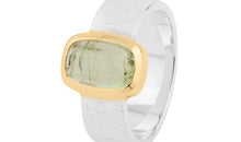 Ring ELTON 6 mm Bicolor Silber Turmalin grün