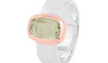 Ring ELTON 6 mm Bicolor Silber Turmalin grün