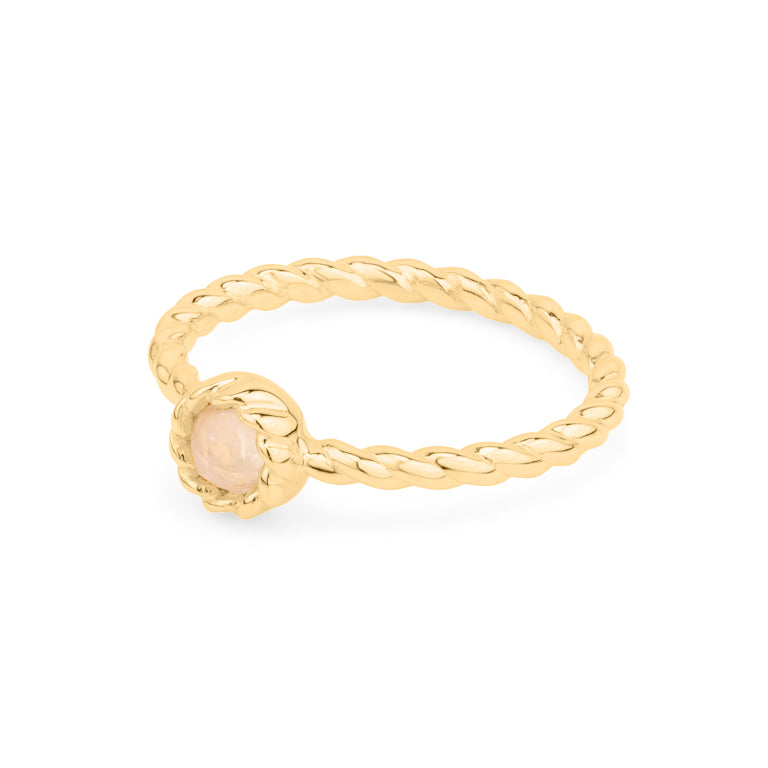 Ring TWIST  Rosenquarz 4mm