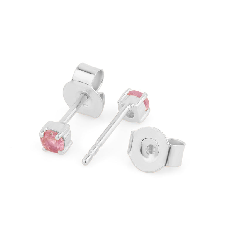 Ohrstecker DIANA 3mm mit Rosaturmalin