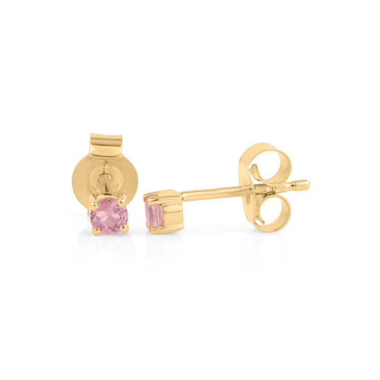Ohrstecker DIANA 3mm mit Rosaturmalin