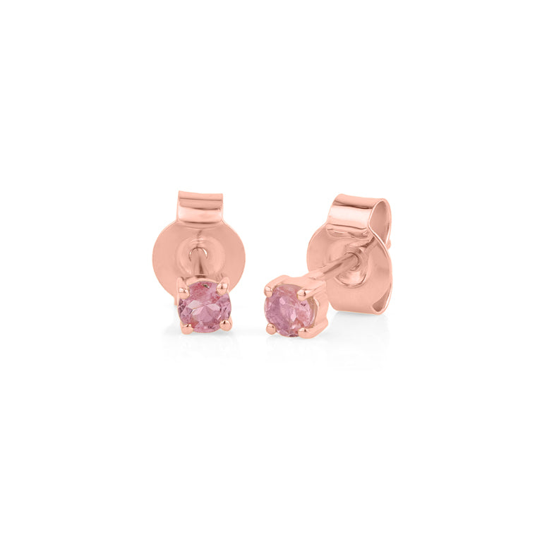 Ohrstecker DIANA 3mm mit Rosaturmalin