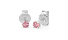 Ohrstecker DIANA 3mm mit Rosaturmalin