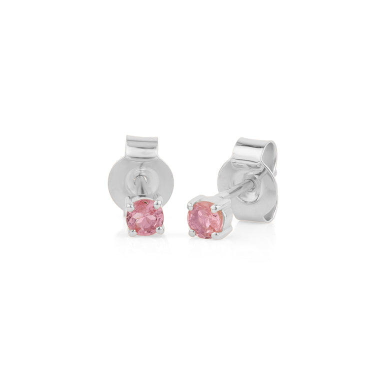 Ohrstecker DIANA 3mm mit Rosaturmalin