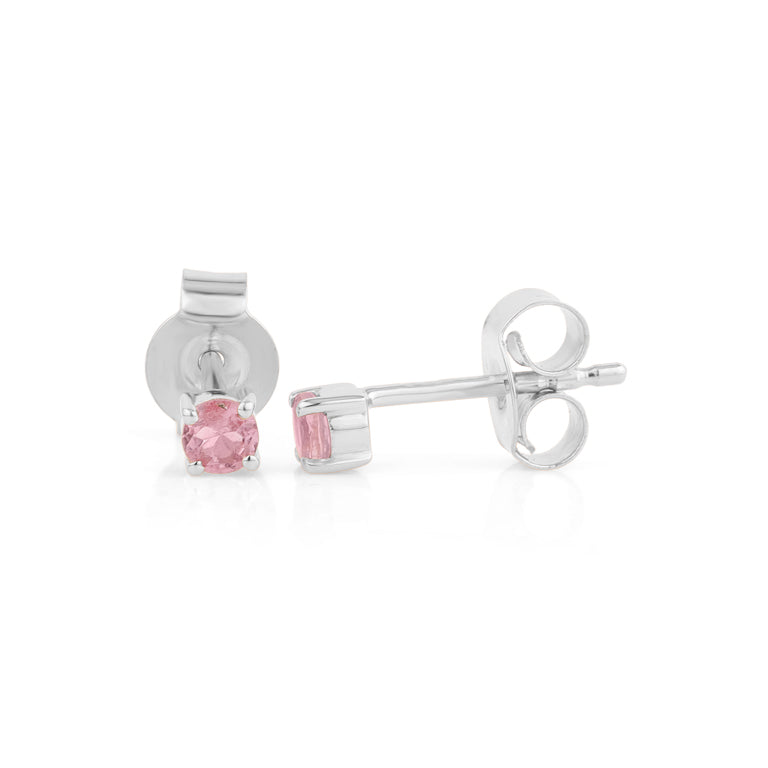 Ohrstecker DIANA 3mm mit Rosaturmalin