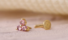 Piercing TRINITY  mit  Rosaturmalin