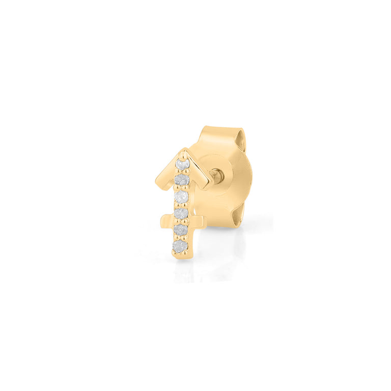 Sternzeichen Ohrstecker SCHUETZE SAGITTARIUS mit Diamanten