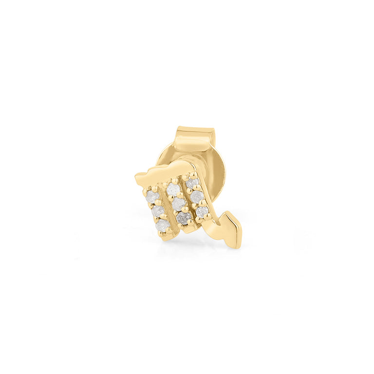 Sternzeichen Ohrstecker SKORPION SCORPIO mit Diamanten