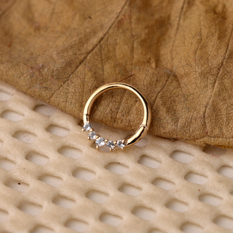 Piercing Segmentring AGATHA 9k Gelbgold