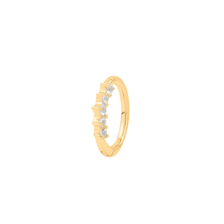 Piercing Segmentring AGATHA mit Topas 18k Gold