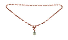 SET Halskette PREHNITE und ERBSKETTE 2 mm mit 2 Cliplock 9X10mm