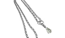 SET Halskette PREHNITE und ERBSKETTE 2 mm mit 2 Cliplock 9X10mm