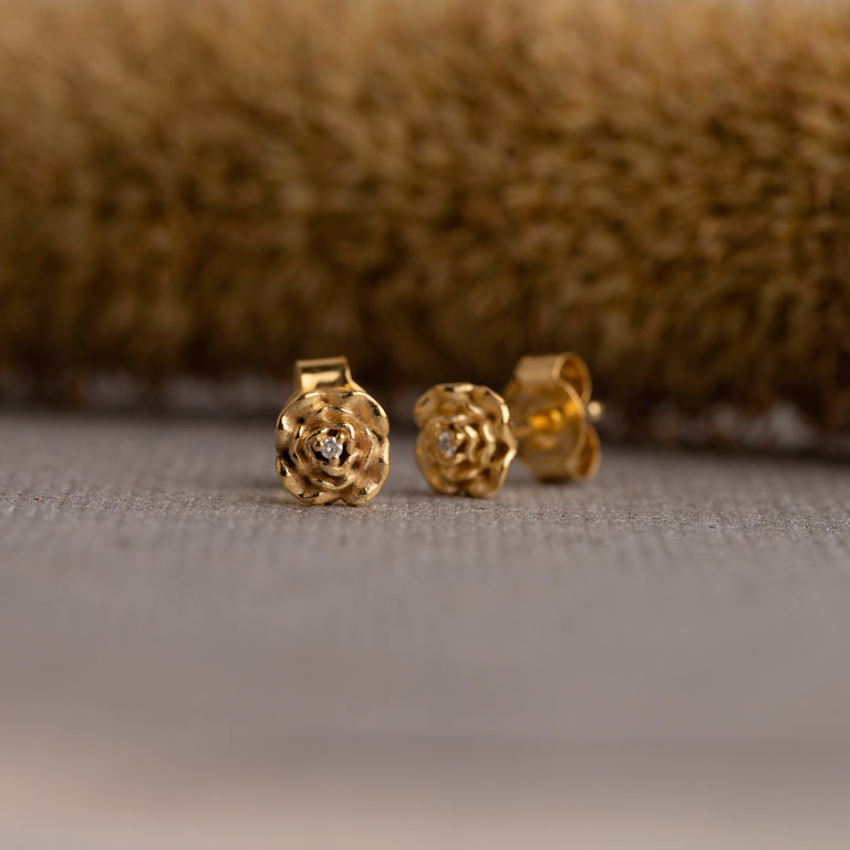 Ohrstecker DEIDRE 6mm mit Diamant